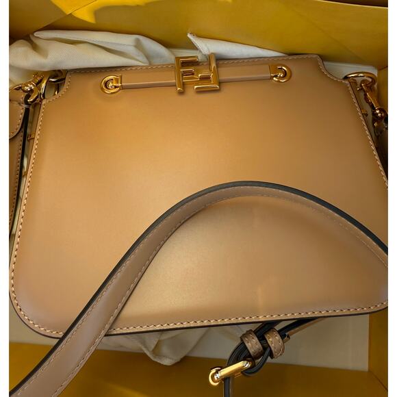 Fendi FF Logo Touch Shoulder Bag - Neutrals NWOT - Picture 3 of 5